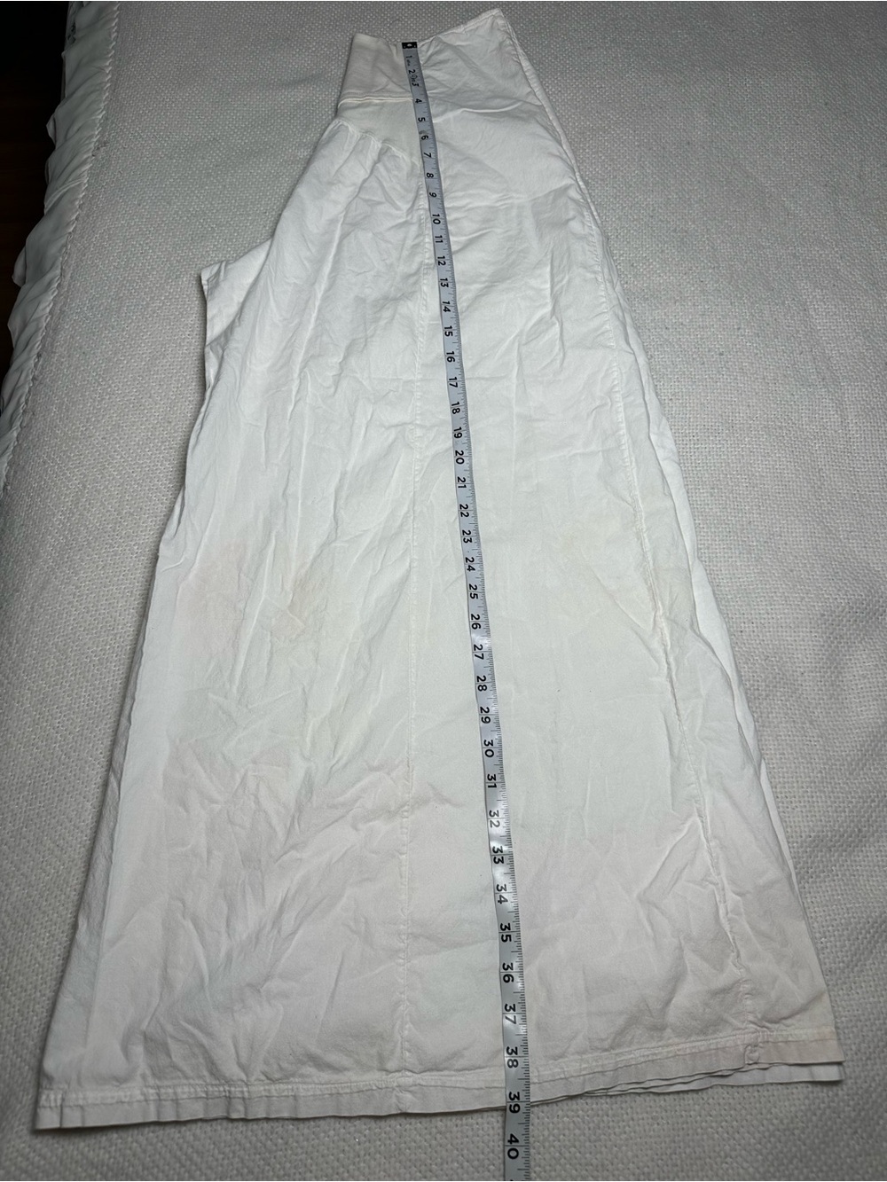 LUNALUZ White Cotton Wide Leg Palazzo Pants / Culottes – Size 3 - Picture 7 of 14
